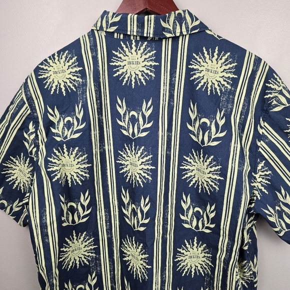 DICKIES Kelso Air Force Blue Short Sleeve Button-up Shirt Mens‎ Size XL Preppy - Picture 9 of 16